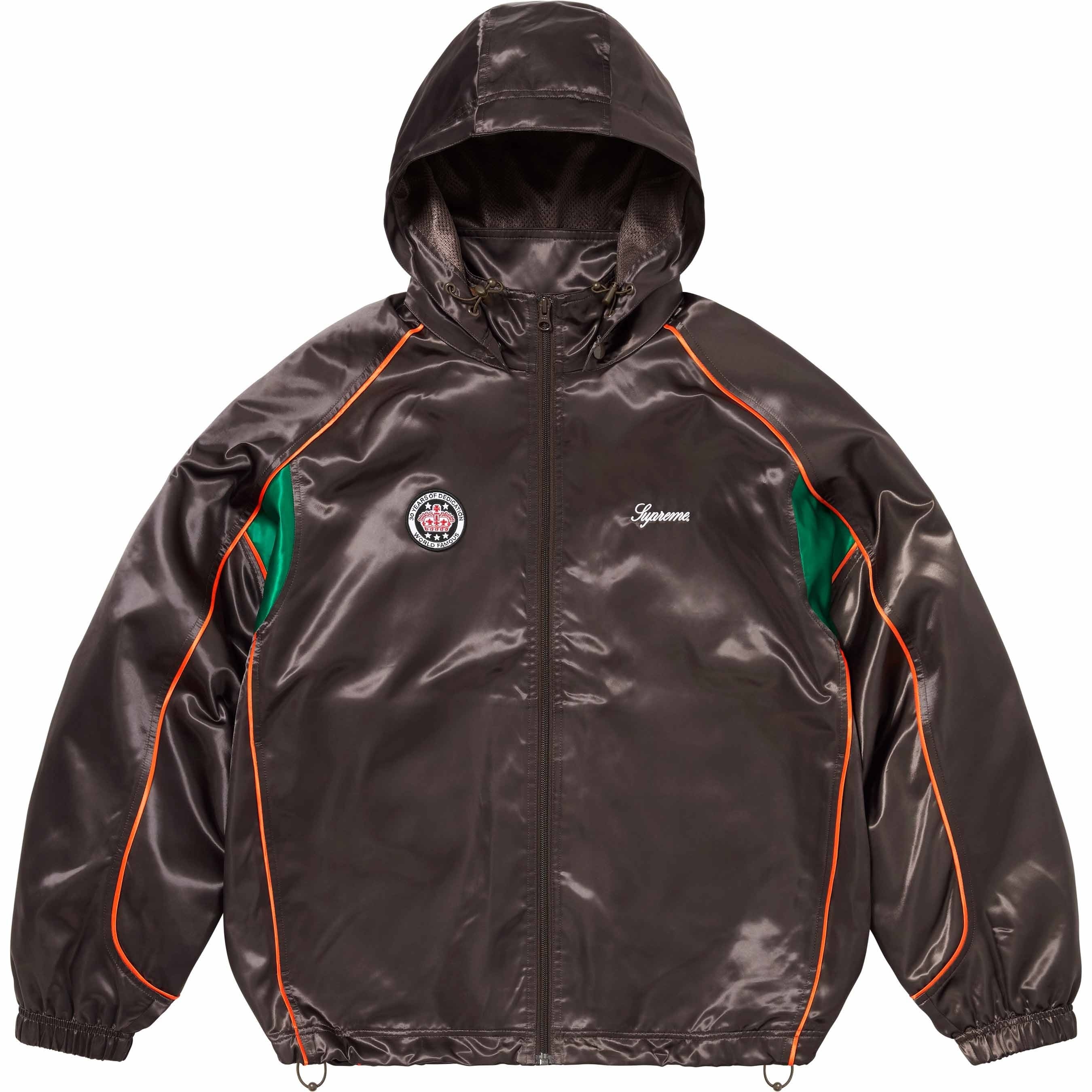 Satin Hooded Track Jacket view 8